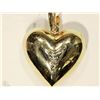 Image 1 : #11-10KT YELLOW GOLD HEART SHAPE PENDANT