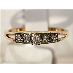 #13-10KT YELLOW GOLD DIAMOND RING SIZE 6.5