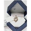 Image 2 : #16-10KT YELLOW GOLD HEART-SHAPE DIAMOND PENDANT