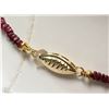 Image 3 : #18-14KT YELLOW GOLD RUBY NECKLACE