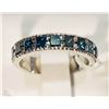 Image 1 : #21-14KT WHITE GOLD BLUE DIAMOND RING SIZE 5