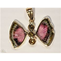 #27-14KT YELLOW GOLD DIAMOND PENDANT