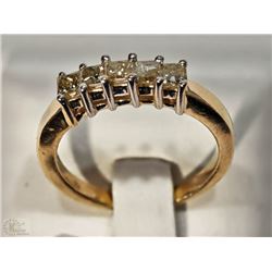 #35-10KT YELLOW & WHITE GOLD DIAMOND RING