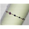 Image 1 : #37-14KT WHITE GOLD SAPPHIRE BRACELET