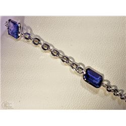 #41-14KT WHITE GOLD TANZANITE BRACELET