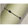Image 2 : #41-14KT WHITE GOLD TANZANITE BRACELET