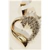 Image 1 : #43-10KT WHITE & YELLOW GOLD DIAMOND PENDANT