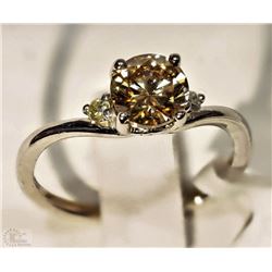 #45-14KT WHITE GOLD YELLOW & WHITE DIAMOND RING