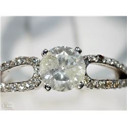#49-14KT WHITE GOLD DIAMOND RING SIZE 6.5
