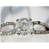 Image 1 : #49-14KT WHITE GOLD DIAMOND RING SIZE 6.5
