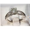 Image 3 : #49-14KT WHITE GOLD DIAMOND RING SIZE 6.5