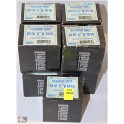 LOT OF 9 PAPCO M16 HEXAGON NUTS 670-016