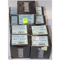 LOT OF 9 PAPCO M16 HEXAGON NUTS 670-016