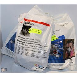 LOT OF 3M HALF FACEPIECE SMALL RESPIRATORS