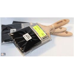 LOT OF 3 CROWN MEAKINS BRISTLE 4" PAINT BRUSHES