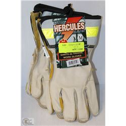 2 PAIRS OF GANTS HERCULES GLOVES SIZE M