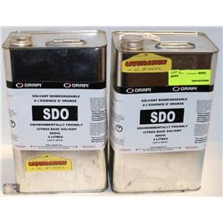 LOT OF 2 ORAPI SDO CITRUS BASE SOLVENT 4L