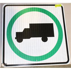 TRUCKS ONLY SIGN