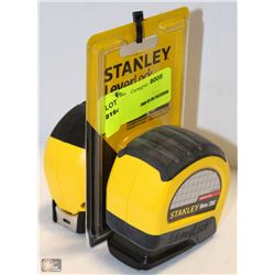 LOT OF 2 STANLEY LEVERLOCK 26' MEASURING TAPES