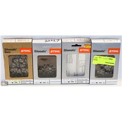 LOT OF OILOMATIC BAR AND CHAIN