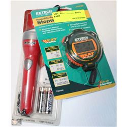 HUMIDITY STOP WATCH AND FLASHLIGHT