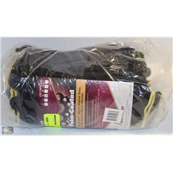 12 PAIRS OF PALM COATED SIZE 8 WIDOW GRIP, NITRILE