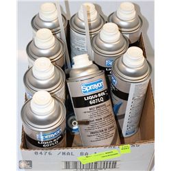 8 CANS SPRAYON LIQUI-SOL 607LQ BELT DRESSING
