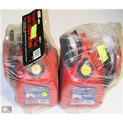 LOT OF 2 GERRY CANS 5L WITH WEEDWACKER LINE