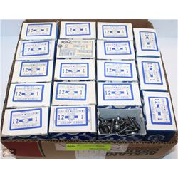 LOT OF #12, 1" ROUND STEEL SCREWS