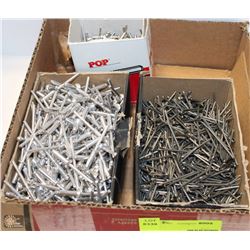 LOT OF ASST COTTER PINS AND RIVETS