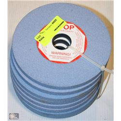 LOT OF 9 BENCH GRINDING WHEELS