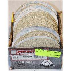 BOX OF 5" VELCRO SANDING DISCS