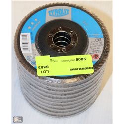 LOT OF TYROLIT 4-1/2X7/8" FLAP DISCS