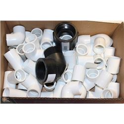 BOX OF WHITE PVC CONNECTORS