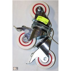 LOT OF 3 WHITE CASTERS