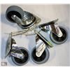 Image 1 : LOT OF 5 GREY CASTERS