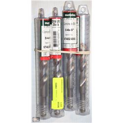 LOT OF 4 METABO 3/4X6" CONCRETE BITS