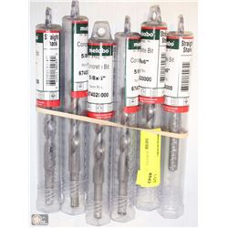 LOT OF 6 METABO 5/8X6" CONCRETE BITS