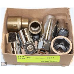 LOT OF 7 ASSORTED WESTWARD SOCKETS