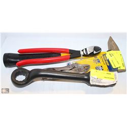 BRASS HAMMER/SIDE CUTTERS/VISE GRIPS/WRENCH