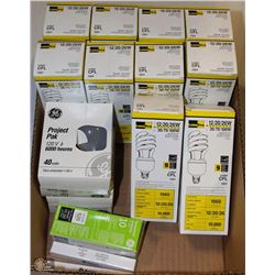 LOT OF ASSSORTED LIGHT BULBS