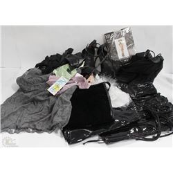 BOX W/NEW ADULT NOVELTY WEAR, ETC.