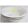 Image 1 : FLAT OF 3 NEW WHITE EMBOSSED SERVING BOWLS