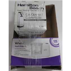 FLAT WITH NEW RIVAL FOOD CHOPPER &CAN OPENER