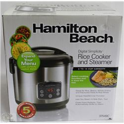 NEW HAMILTON BEACH DIGITAL RICE COOKER &