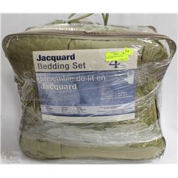 JACQUARD BEDDING SET ,4PC ,QUEEN SIZE