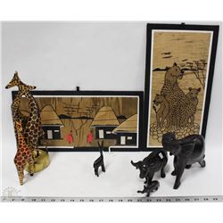 FLAT W/HAND CRAFTED, INLAYED SAFARI