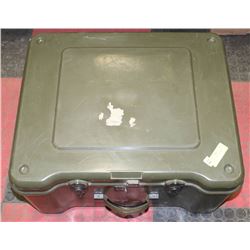 MILITARY GREEN FOOTLOCKER STORAGE,