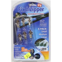 NEW 6 PC FIX A ZIPPER REPAIR KIT