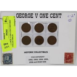 6 GEORGE V ONE CENT HISTORIC COLLECTIBLES
